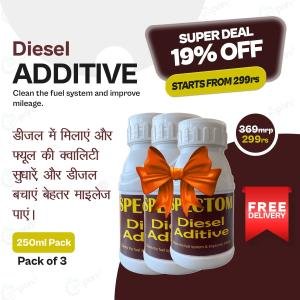 Diesel Additive For Car, Tractor, JCB and Truck, for Better Performance and Save Diesel, Pack of 3