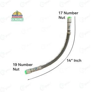 Sonalika Tractor Power Steering Pipe, Steering Unit Right To Steering Cylinder, 14" Inch | 17x19 Number Nut | 10029941BD