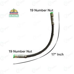 Sonalika Tractor Power Steering Pipe, Steering Unit Left To Steering Cylinder, 17" Inch | 19x19 Number Nut | 10029942AA